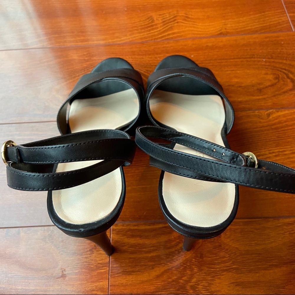 Nine West Quisha Leather Heeled Platform Sandals size 8.5 - Picture 3 of 13